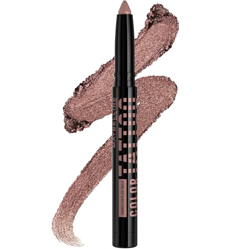 MAYBELLINE Color Tattoo Longwear Multi-Use 24HR Eye Shadow Stix, Rich, Long Lasting Eyeshadow, Eyeliner and Eye Primer Stick, I Am Cheeky (Mauve
