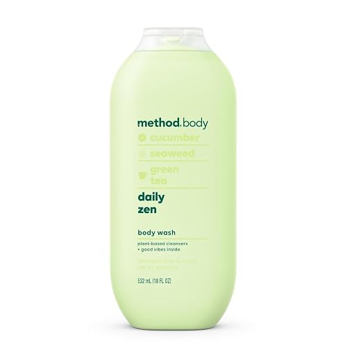 Method Body Wash, Daily Zen, Paraben and Phthalate Free, 18 oz (Pack of 1), Detoxifying Beauty & Personal Care Method