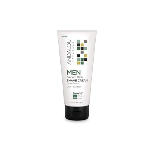 Andalou Naturals CannaCell MEN Smooth Glide Shave Cream, 6 Ounce Beauty & Personal Care Andalou Naturals