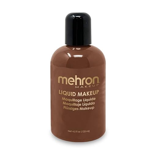 Mehron Makeup Liquid Makeup | Face Paint and Body Paint 4.5 oz (133 ml) (SABLE BROWN) Beauty & Personal Care Mehron