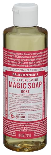 Dr. Bronners Rose Castile Soap, 8 FZ Beauty & Personal Care Dr. Bronner's
