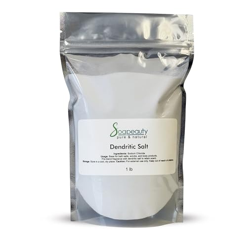 Soapeauty Dendritic Salt - Premium Fine Grain Bath and Body Salt for Scrubs, Exfoliants, and Milk Baths - High Absorption for Fragrance Oils Beauty and Personal Care Soapeauty
