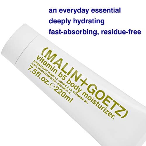 MALIN+GOETZ Vitamin B5 Body Moisturizer, 7.5 Fl. Oz. - Moisturizing Body Cream for Men & Women, Hydrating Hand & Body Lotion, All Skin Types, Vegan Beauty & Personal Care MALIN+GOETZ