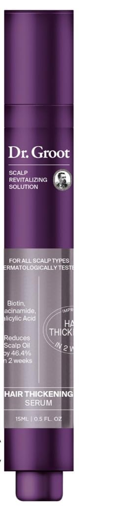 Dr. Groot Award-Winning Hair Thickening Serum for Hair Loss, Korean Hair Care, Scalp Treatment, Clinically Tested, Reduces Oil, Roll On Beauty & Personal Care Dr. Groot