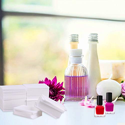 1000 Pcs Gel Nail Polish Remover, Lint Free Nail Wipes Cotton Pad with a Pump Dispenser Bottle Disposable Nail Polish Remover for Soak Off UV Gel Beauty & Personal Care JIASHENG