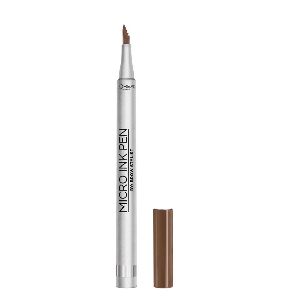 L'Oreal Paris Micro Ink Pen by Brow Stylist, Longwear Brow Tint, Hair-Like Effect, Up to 48HR Wear, Precision Comb Tip, Light Brunette, 0.033 fl; oz. Beauty & Personal Care L'Oreal Paris