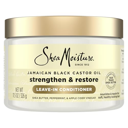 SheaMoisture Jamaican Black Castor Oil, Strengthen & Restore Leave-In Conditioner, 11.5 fl oz (340 ml) Beauty & Personal Care SheaMoisture
