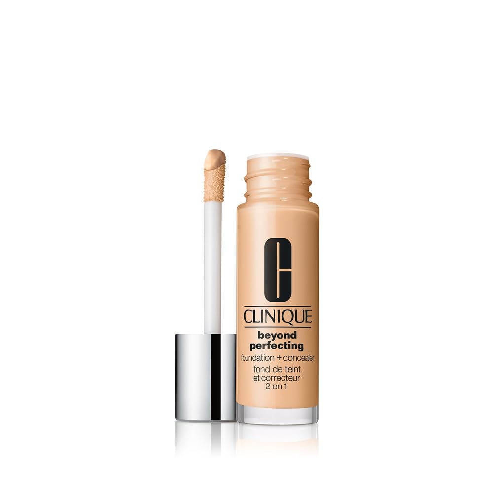 Clinique Beyond Perfecting Lightweight Liquid Foundation + Concealer For Dry Combination to Oily Skin Types | Full Coverage + Natural Matte Finish Beauty & Personal Care Clinique