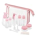 Vitog Travel Bottles Kit, TSA Approved Leak Proof Portable Toiletry Containers Set, Clear PET Flight Size Cosmetic Containers for Lotion, Shampoo Beauty & Personal Care Vitog