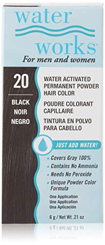 Water Works Water Activated Permanent Powder Hair Color for Men and Women, #20 Black Beauty & Personal Care Water Works
