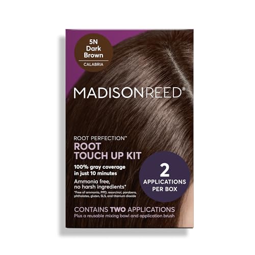 Madison Reed Root Perfection Root Touch Up Kit - 5N Calabria Dark Brown, 2 Permanent Applications, 100% Gray Coverage in 10 Min | PPD-Free Beauty & Personal Care Madison Reed