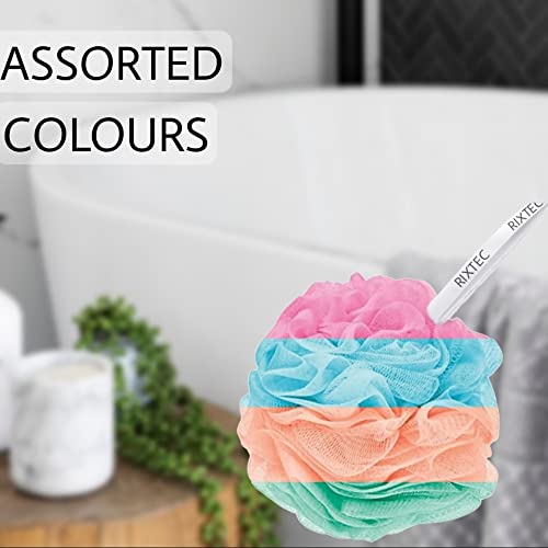 RIXTEC Premium bathing loofah body scrub for men and women (pack of 4) Beauty and Personal Care RIXTEC