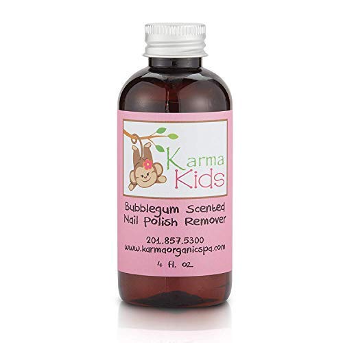 Karma Organic Natural Nail Polish Remover Bubblegum Scented for Kids - Non Toxic, Vegan, Cruelty Free, Acetone Free - Nails Strengthener Beauty & Personal Care karma organic