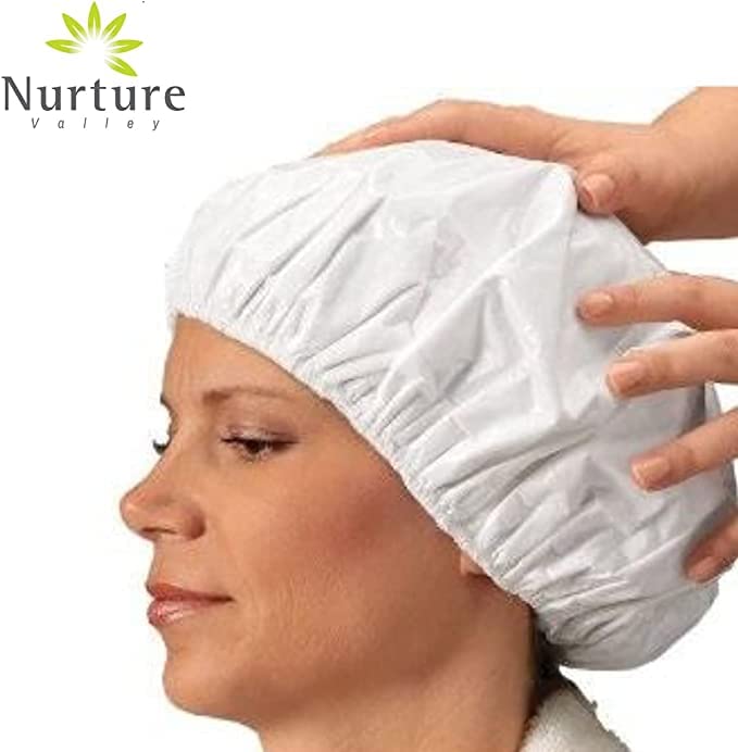 No Water Rinse Free Shampoo Cap by Nurture - Microwavable Washing & Conditioning Shower Caps to Wash Hair w/o Bath - Waterless Bathing - Disposable Beauty and Personal Care Nurture Valley