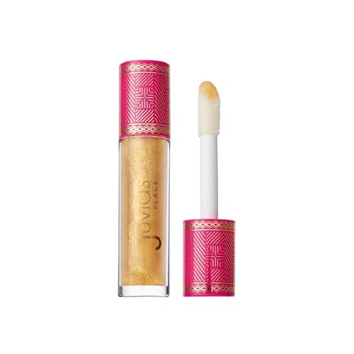 Juvia's Place Lip Gloss Glass It's Electric - Gold Shimmer,16 oz, Clear, Plump, Long Lasting Non-Sticky Luscious High Shine,Glides on Richly Glossy Beauty & Personal Care Juvia's Place