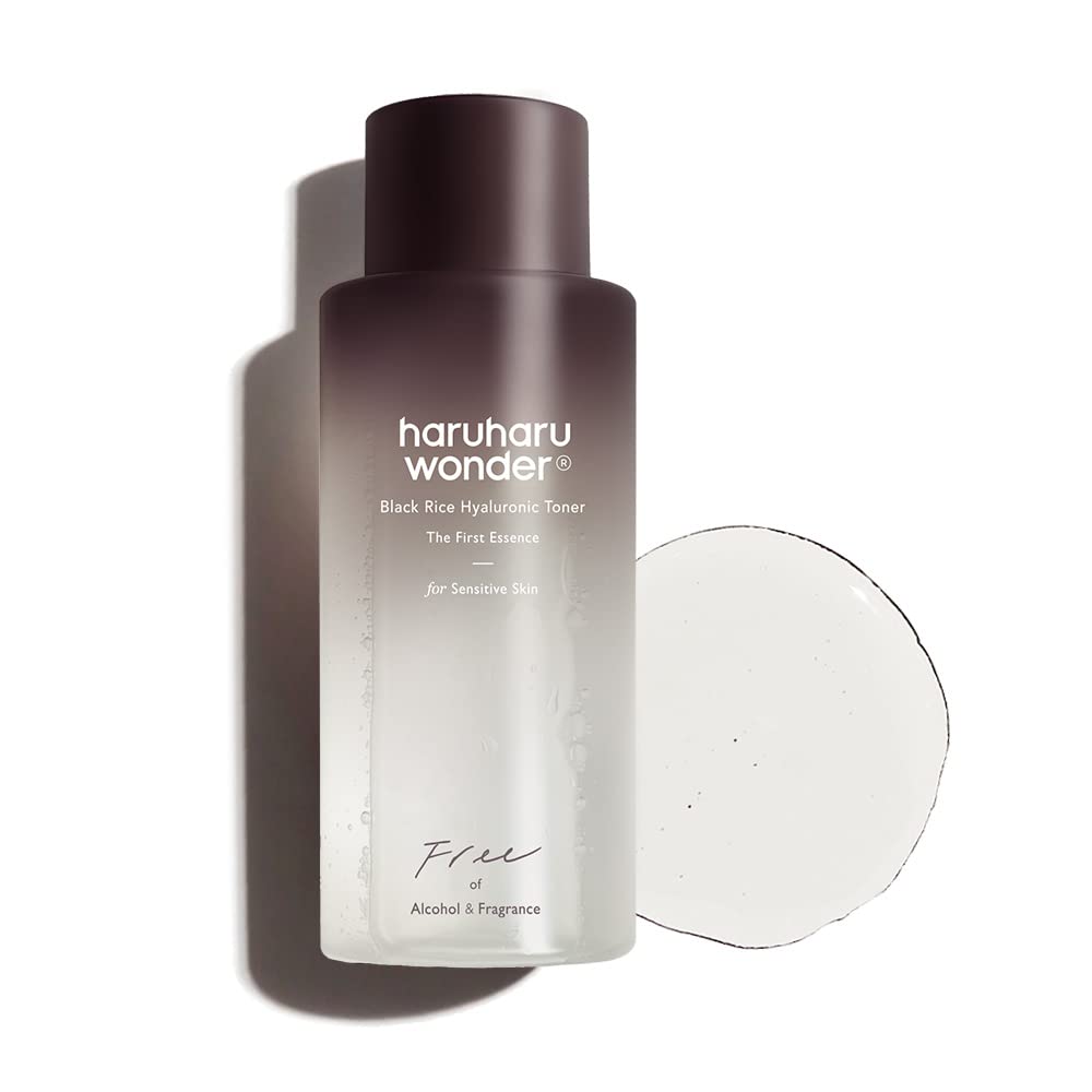haruharu wonder Black Rice Hyaluronic Toner for Sensitive Skin, Alcohol Free, Fragrance Free, Deep Hydration, Glass Skin, Korean Skincare, Vegan Beauty and Personal Care HARUHARU