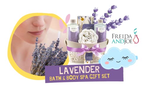 Bath & Body Gift Set for Men and Women Spa Kit with Shea Butter, Vitamin E Reusable Beautiful Basket Perfect for Relaxation - Mother's Day Gift Beauty & Personal Care Freida and Joe