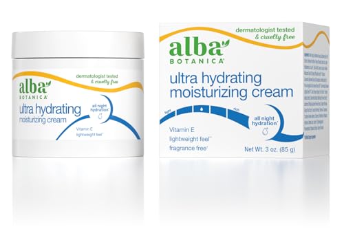 Alba Botanica Ultra Hydrating Moisturizing Cream, with Vitamin E, Fragrance Free, 3 Oz (Packaging May Vary) Beauty & Personal Care Alba Botanica