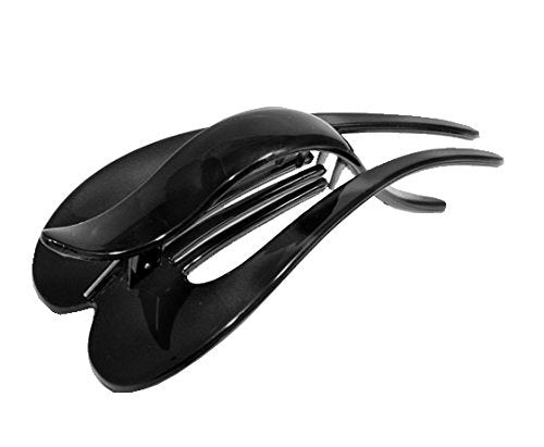 Parcelona French Pelican Black 5 Inch Salon Hinge Celluloid Beak Side Slide In Slider Secure Grip Hair Claw Clip Clamp Beauty & Personal Care Parcelona