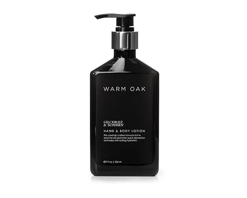 Gilchrist & Soames Warm Oak Hand and Body Lotion - 9oz - Natural, Essential Oils, All Skin Types, Zero Parabens, Sulfates, and Phthalates Beauty & Personal Care Gilchrist & Soames