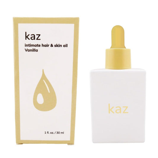 Waxness Kaz Intimate Hair & Skin Oil Vanilla for Ingrown Hair Care & Bikini Area 1 fl oz (30 ml) - Professional Skin Care Beauty and Personal Care Waxness