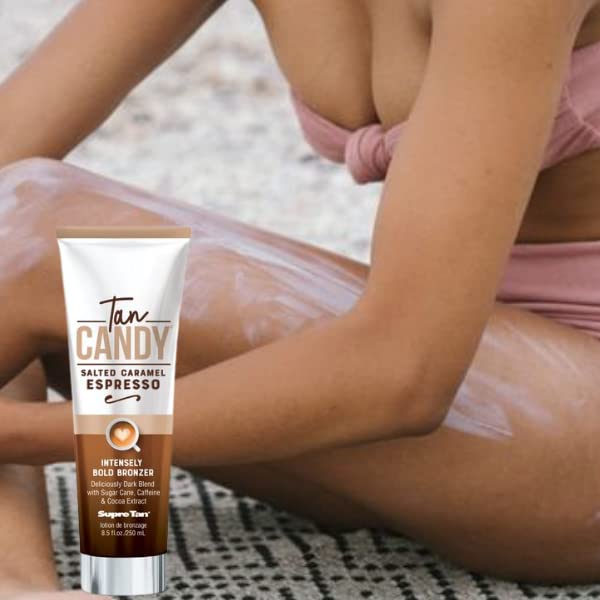 Supre Tan Candy Salted Caramel Espresso Intensely Bold Bronzer Dark Blend 8.5oz Beauty & Personal Care Supre
