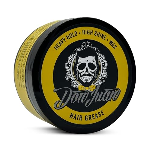 Don Juan Hair Grease Pomade 4 Ounce Jar | Heavy Hold | High Shine | Wax Based | Floral Barbershop Scent Beauty & Personal Care Don Juan