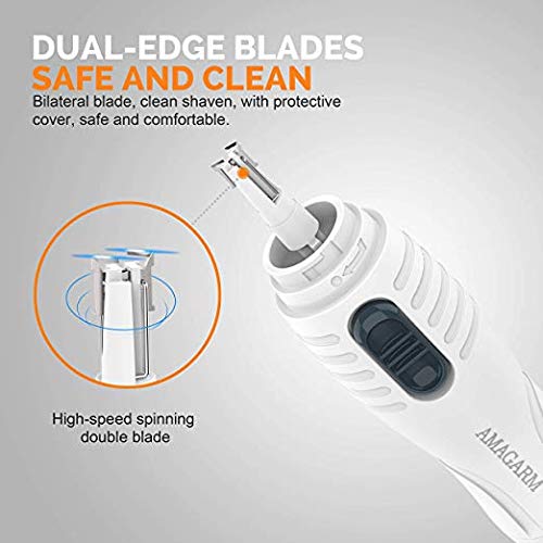 Updated 2019 Version Nose Hair Trimmer for Men & Women, AMAGARM Electric Nose and Ear Hair Trimmers/Clippers Removal, Wet/Dry, PX7 Waterproof, Mute Beauty and Personal Care AMAGARM