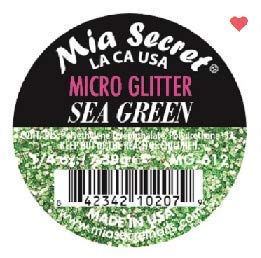 Mia Secret Professional Nail System Micro Glitter Collection - .25 oz (Sea Green) Beauty & Personal Care Mia Secret