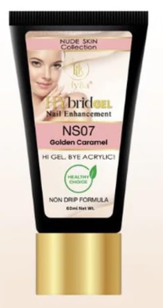 HyGEL Hybrid Nail Gel, Nude Skin Collection SINGLES, 60ml (Golden Caramel, NS07)
