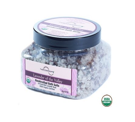Bath Salts with Essential Oils, Great for Relaxation, Sore Muscles, Detox, Body, Feet, USDA Organic, Vegan, French Sea Salt, Lavender Oil, Lavender Beauty and Personal Care Earth's Enrichments