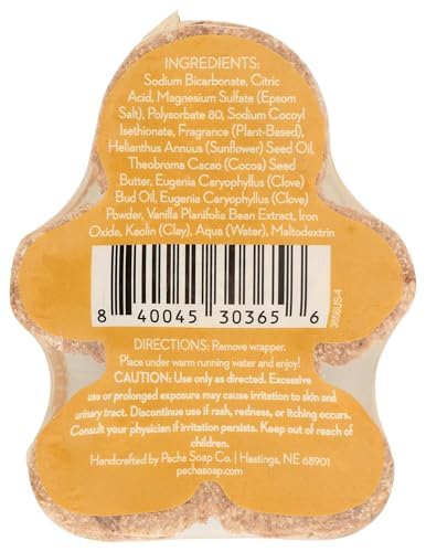 Pacha Soap Sugar & Spice Gingerbread Man Froth Bomb, 4.5 OZ Beauty & Personal Care Pacha Soap Co