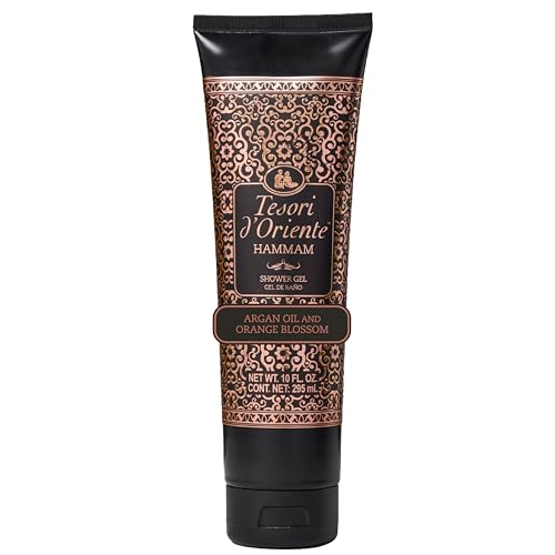 Tesori d’Oriente Hammam Shower Gel, 10 fl oz, Gentle, Hydrating Body Wash with Argan Oil & Vitamin E, Warm Orange Blossom Scented, No Silicones Beauty & Personal Care Tesori d'Oriente