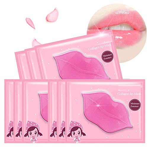Felico Lip Mask, 30PCS Collagen Crystal Pink Care Gel Pads, Moisturizing Anti-Wrinkle Anti-Aging Firm Hydrate Lips, Remove Dead Skin Fine Lines Beauty & Personal Care Felico