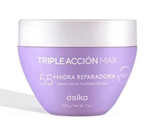 Esika Triple Acción Max Crema Facial Multibeneficios 55+ Con Calcio, Biofirm y Complejo Antioxidante 7.0 oz. (200) Beauty & Personal Care Erika L'Bel