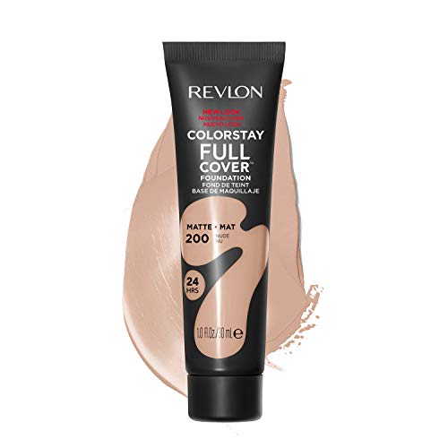 Revlon Liquid Foundation, ColorStay Face Makeup for Normal and Dry Skin, Longwear Full Coverage with Matte Finish, Oil Free, Nude, 1.0 Fl Oz Beauty & Personal Care REVLON