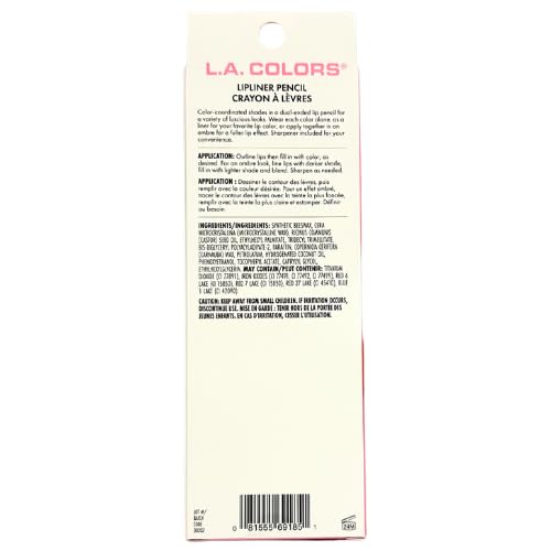LA Colors Matte Red Dual Lipliner - Dreamy Delight, Lipliner Pencil with sharpener, 0.13 oz Beauty & Personal Care L.A. COLORS