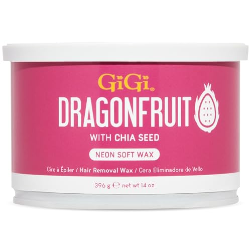 Gigi Neon Soft Wax, Dragonfruit - Hair Removal Wax for Sensitive Skin & Body, Salon & At-Home Waxing for Women, 14 Oz Beauty and Personal Care GIGI