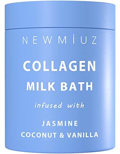 Creamy Coconut Collagen Milk Bath Soak Powder Moisturize & Soften Skin - Vanilla Jasmine Luxury Spa Bubble Bath Salt Mother's Birthday Christmas Beauty & Personal Care New Miuz