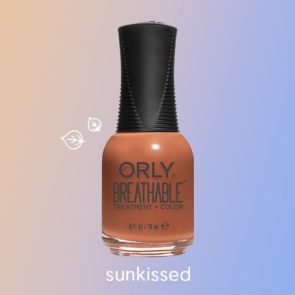 Orly Nail Polish 'Sunkissed' | Soft Terracotta Creme Nail Lacquer from FLAWLESS Breathable Collection | Nail Treatment + Color 0.6fl oz Beauty & Personal Care Orly
