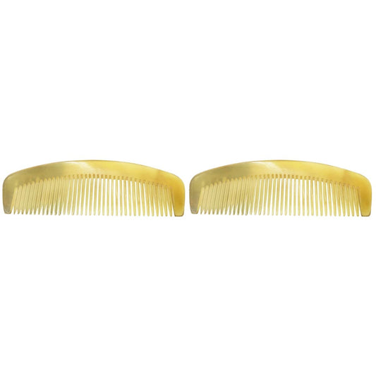 Lurrose 2pcs Horn Comb: Natural Horn Pocket Comb for Women Men Hair, Beard And Mustache Styling Beauty and Personal Care Lurrose