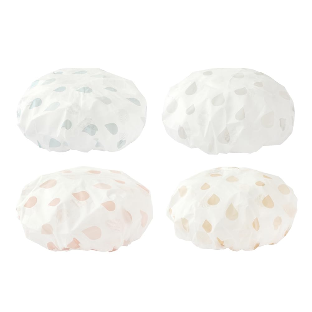 AKOAK 4 Pcs/Set Reusable EVA Waterproof Shower Cap, Suitable for Beauty, Makeup, Cleansing, Bath and Other Facial Care Beauty and Personal Care AKOAK