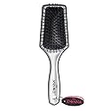 Donna Collection Small Metallic Silver Paddle Hair Brush, Black Beauty & Personal Care Donna Collection