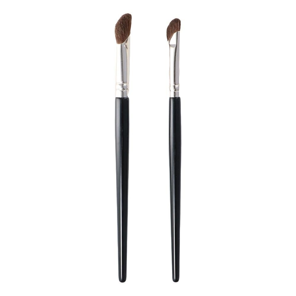2PCS Angled Shading Eyeshadow Makeup Brush - Eye Brow Bone Highlighter, Nose Contour Brush, Small Soft Natural Horse Bristle Slanted, 6 in Long Beauty & Personal Care Kopida