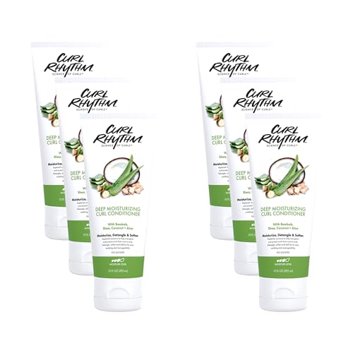 Curl Rhythm Deep Moisturizing Curl Conditioner - Curly Hair Conditioner with Shea Butter, Coconut, and Aloe - Strengthens and Protects Curls - 6 pc Beauty & Personal Care Curl Rhythm