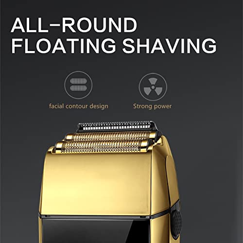 YMGSCC Electric Foil Shavers for Men All Metal 2 in 1 Trimmer LED Waterproof Shaving Machine 3-Speed Adjustable(E) Beauty and Personal Care YMGSCC