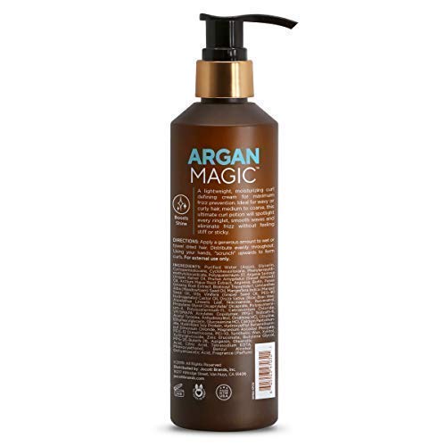 Argan Magic Defining Curl Cream & Hair Cream Oil Combo Pack - Enhances Waves & Curls, Adds Definition | Restores Manageability | Adds Silky, Glossy Beauty & Personal Care Argan Magic