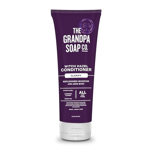 The Grandpa Soap Company Clarifying Witch Hazel Conditioner - Relieves Scalp Conditions and Protects Against Buildup, With Lavender Flower, Sulfates Beauty & Personal Care The Grandpa Soap Company