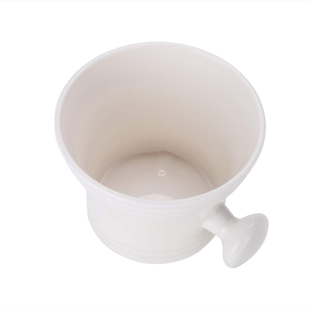 Brrnoo Shaving Bowl, Shaving Soap Bowl For Men Heat Insulation Smooth Shaving Bowl, Mug with Knob Handle, ABS Shaving Soap Bowl Foam Shaving Soap Beauty and Personal Care Brrnoo