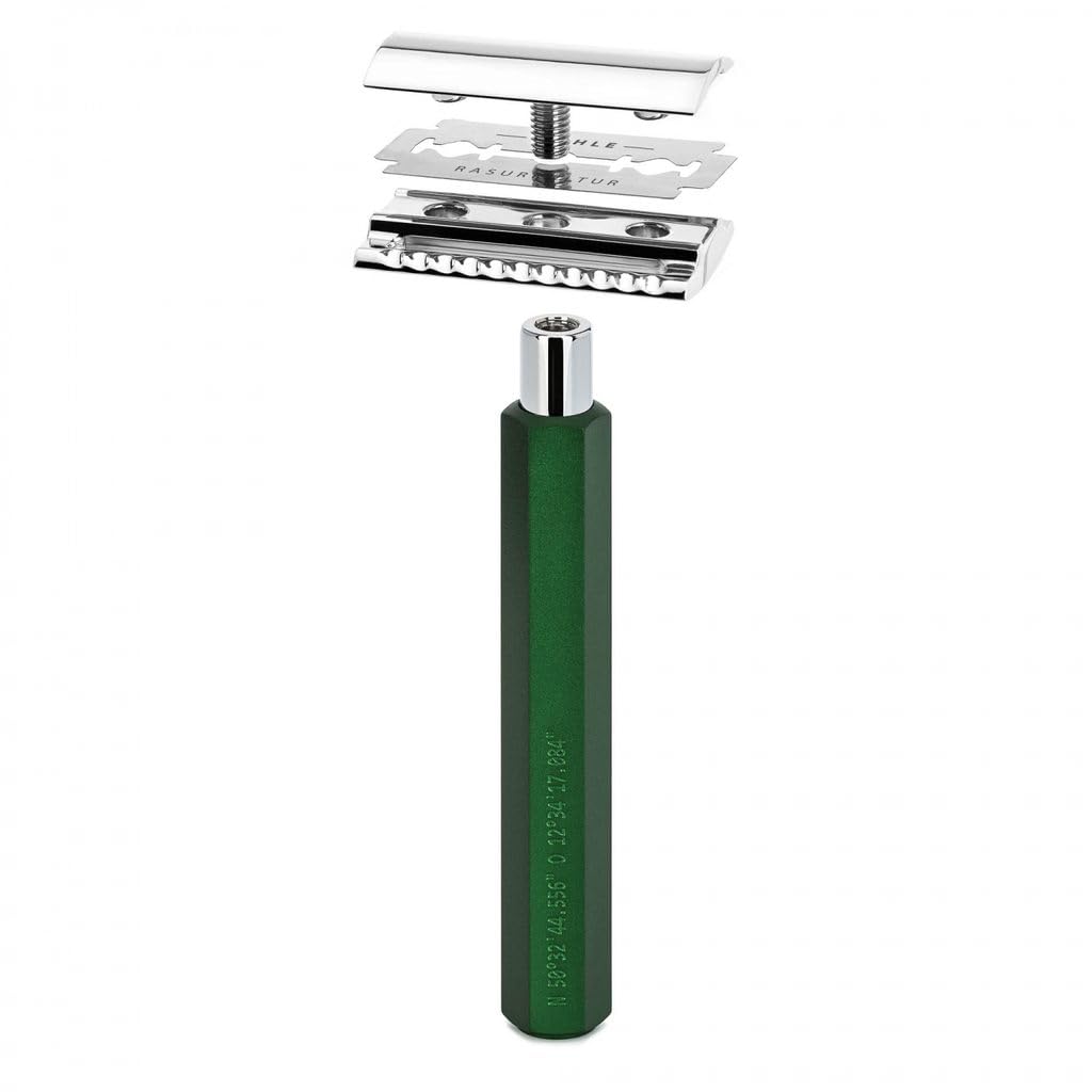 MÜHLE HEXAGON Forest Double Edge Safety Razor (Closed Comb) For Men - Perfect for Every Day Use, Barbershop Quality Close Smooth Shave Beauty and Personal Care MÜHLE